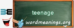 WordMeaning blackboard for teenage